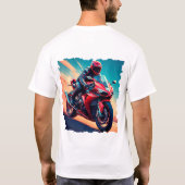 Kraftrad mit hoher Geschwindigkeit T-Shirt (Rückseite)