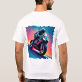 Kraftrad mit hoher Geschwindigkeit T-Shirt (Rückseite)