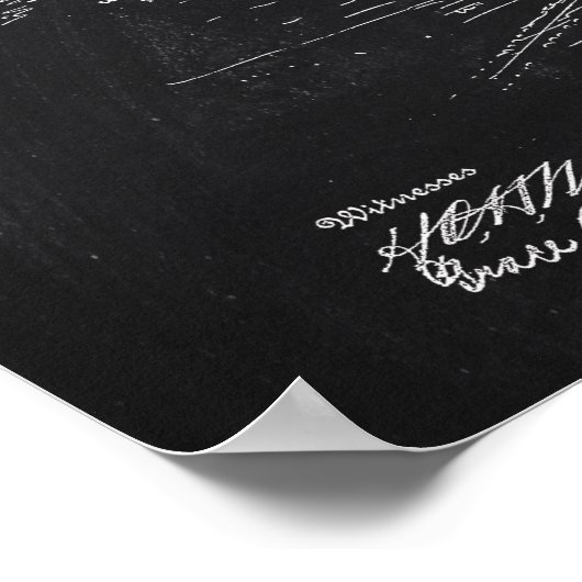 Kraftrad-Side-Car 1885 Patentkhalkboard Poster (Ecke)