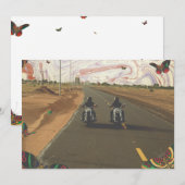 Krafträder auf Marmorlackierung Feiertagskarte (Vorne/Hinten)