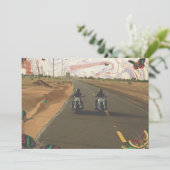 Krafträder auf Marmorlackierung Feiertagskarte (Stehend Vorderseite)