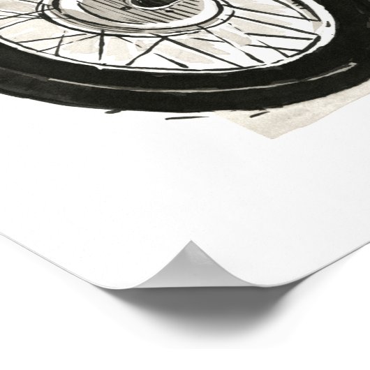 Krafträder in Ink IV Poster (Ecke)