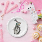 Krafträder in Tinte I Pappteller (Party)