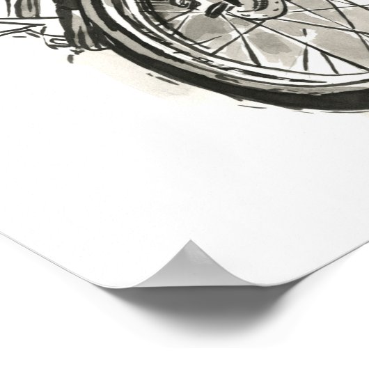 Krafträder in Tinte I Poster (Ecke)