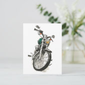 Krafträder in Tinte I Postkarte (Stehend Vorderseite)