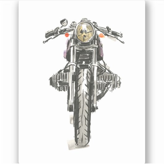 Krafträder in Tinte II Aufkleber (Vorderseite)