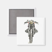 Krafträder in Tinte II Magnet (Vorderseite/Rückseite)