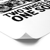 Krafträder mit zwei Rädern, einem Soul Poster (Ecke)