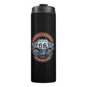 Krafträder und Route 66 Thermosbecher (Vorderseite)