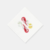 Kräftskiva / Crawfish boil Elegant Lemon und Dill Serviette (Ecke)