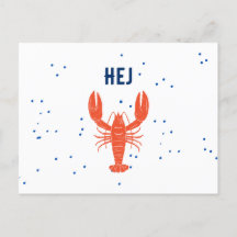 Kräftskiva Hej Hallo Schwedische Grußkarte