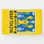 Kräftskiva - Schwedisches Krakischefisch-Party Banner (Horizontal)