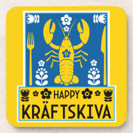 Kräftskiva - Schwedisches Krakischefisch-Party Getränkeuntersetzer