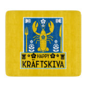 Kräftskiva - Schwedisches Krakischefisch-Party Schneidebrett (Vorderseite)