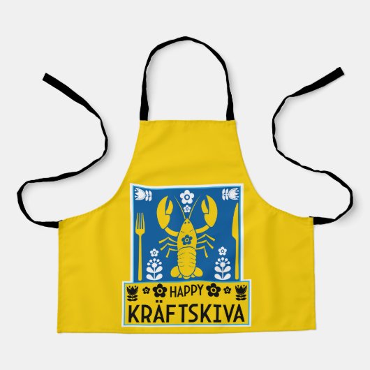 Kräftskiva - Schwedisches Krakischefisch-Party Schürze (Vorderseite)