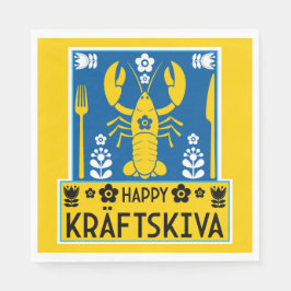 Kräftskiva - Schwedisches Krakischefisch-Party Serviette