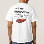 Kraftsmen Auto Whisperer Basic T - Shirt (mit rote (Rückseite)