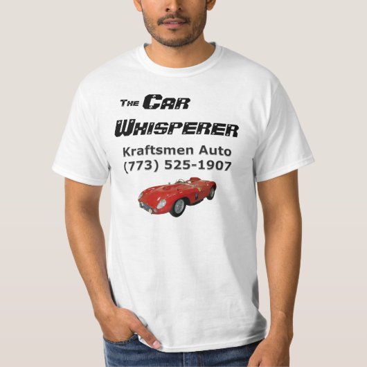 Kraftsmen Auto Whisperer Basic T - Shirt (mit rote (Vorderseite)