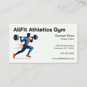 Kraftsportler-Personaltrainer Fitness-Coach Visitenkarte