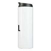 Kraftstoff cool, schwarz und weiß thermosbecher (Nach rechts gedreht)