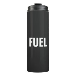 Kraftstoff Schwarz-weiß minimalistisch cool Thermosbecher