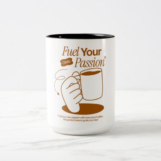 Kraftstoff Zweifarbige Tasse (Mittel)