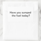 Kraftstoffaufkleber Rechteckiger Aufkleber (Tasche)