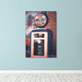 Kraftstoffpumpe Orange Foto Print Leinwanddruck (Insitu (Holzboden))