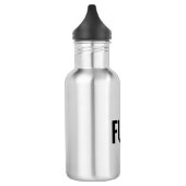Kraftstoffschwarze Buchstaben minimalistisch cool Edelstahlflasche (Links)