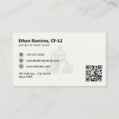 Krafttrainer | Luxus Fitness Visitenkarte (Rückseite)