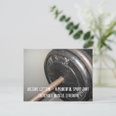 Krafttraining-Motivationsbotschaft Postkarte (Stehend Vorderseite)
