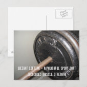 Krafttraining-Motivationsbotschaft Postkarte (Vorne/Hinten)