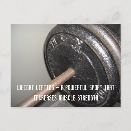 Krafttraining-Motivationsbotschaft Postkarte (Vorderseite)