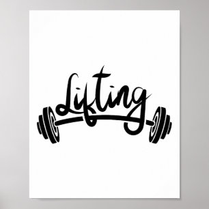 Krafttraining Workout Heben Fitnessstudio Gewichth Poster