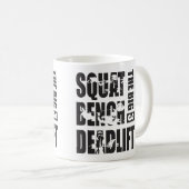 Kraftübertragung - Squat, Bench, Deadlift Kaffeetasse (VorderseiteRechts)