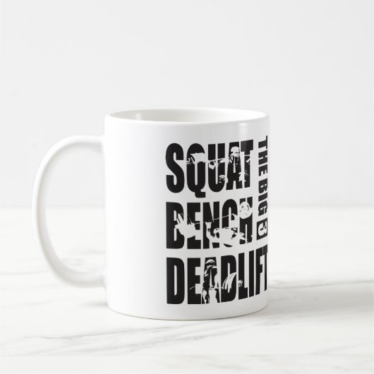 Kraftübertragung - Squat, Bench, Deadlift Kaffeetasse (Links)