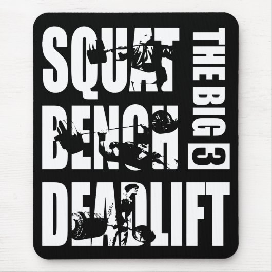 Kraftübertragung - Squat, Bench, Deadlift Mousepad (Vorne)