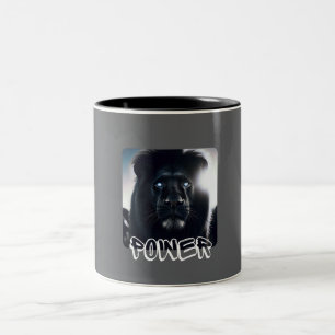 kraftvoll wie ein Löwe Motivierend Zweifarbige Tasse