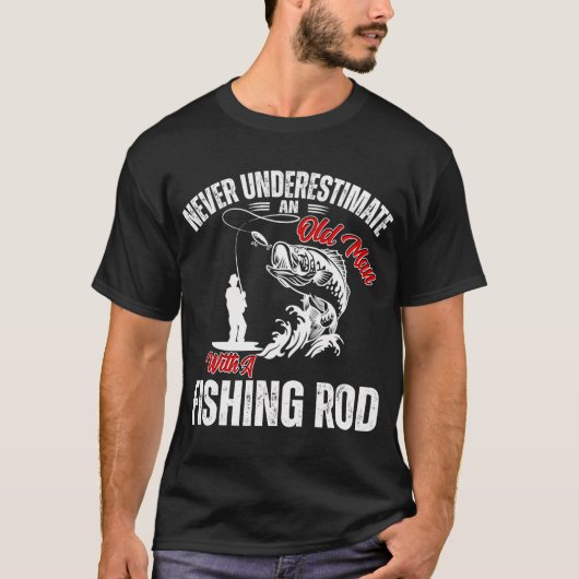 Kraftvolle Angelrute Old Man Tee (Vorderseite)