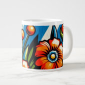 Kraftvolle Blüte Jumbo-Tasse (Vorderseite Rechts)