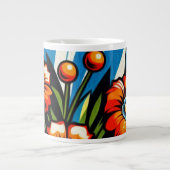 Kraftvolle Blüte Jumbo-Tasse (Vorderseite)