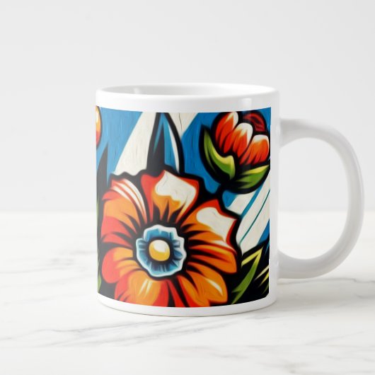 Kraftvolle Blüte Jumbo-Tasse (Rechts)