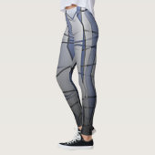 Kraftvolle Leggings mit grau geometrischer Messewi (Links)