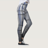 Kraftvolle Leggings mit grau geometrischer Messewi (Rechts)