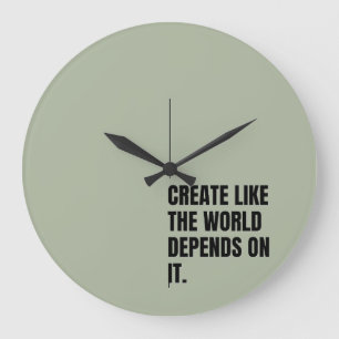 Kraftvolle Minimalistische Künstler mit fetter sch Große Wanduhr