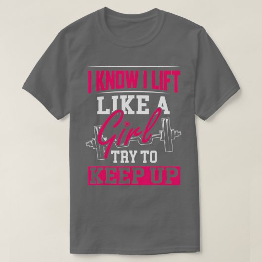 Kraftvolle Motivation Ich weiß, ich hebe wie ein M T-Shirt (Design vorne)