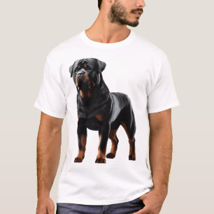 Kraftvolle Rottweiler-Haltung � Mutiger Vollkörper T-Shirt