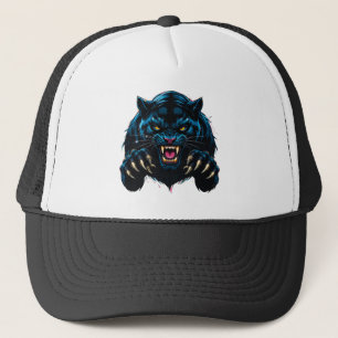Kraftvolle Schwarze-Panther-Illustration Truckerkappe