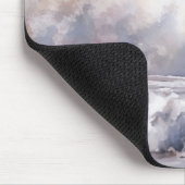 Kraftvolle Wellen brechen am Ufer Glaube Mousepad (Ecke)