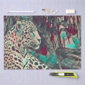 kraftvolle Zurück-Jaguar-Illustration Seidenpapier (Handwerk)